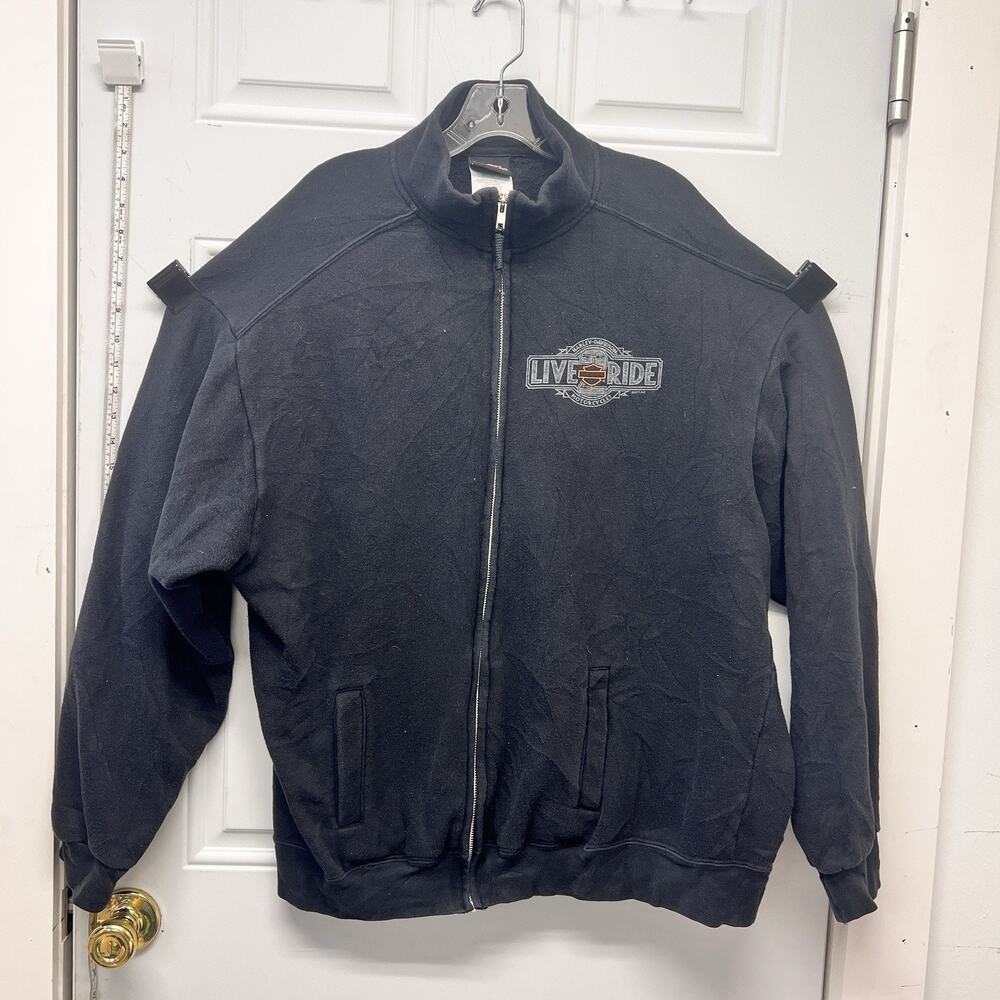 Harley-Davidson Zip Up Jacket featuring a "Live Ride" Size Extra Large NOC3808